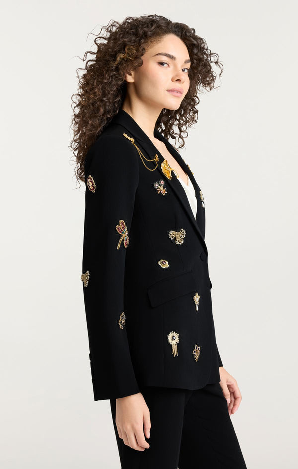 Sept Cinq Gold Brooches Cheyenne Blazer