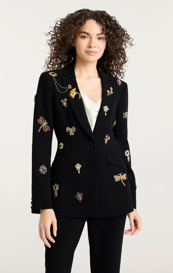 Sept Cinq Gold Brooches Cheyenne Blazer