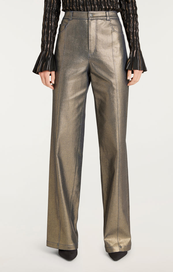 Sept Cinq Gold Coated Francine Jeans Pants