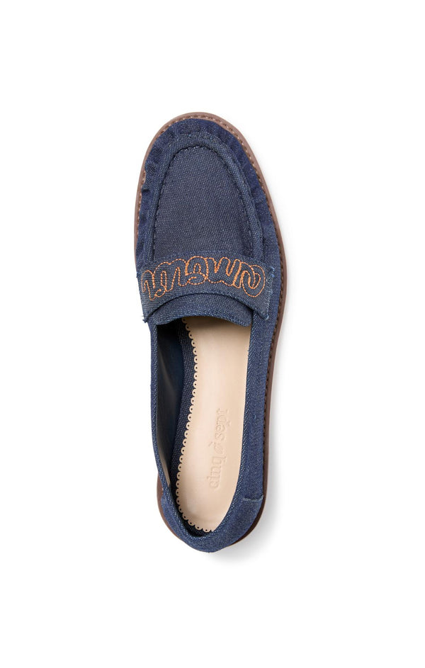 Sept Cinq Gretta Amour Jean Loafer Heel