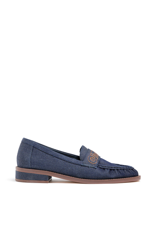 sept cinq Gretta Amour Jean Loafer Heel