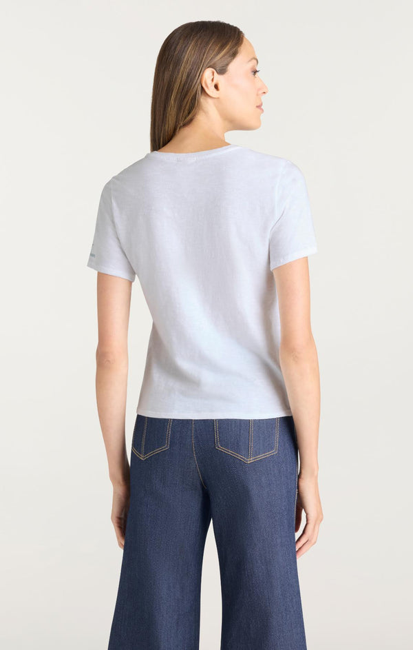 Sept Cinq Heat Set Game Day Shrunken Tee Knit Top