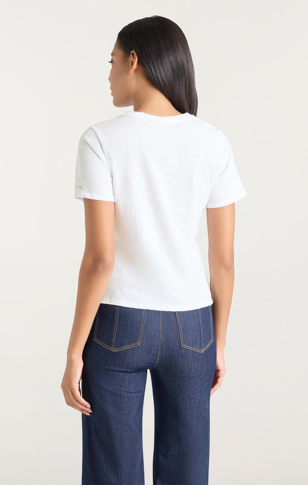 Sept Cinq Heat Set Game Day Shrunken Tee Knit Top