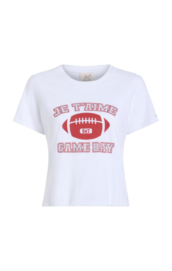 sept cinq Heat Set Game Day Shrunken Tee Knit Top