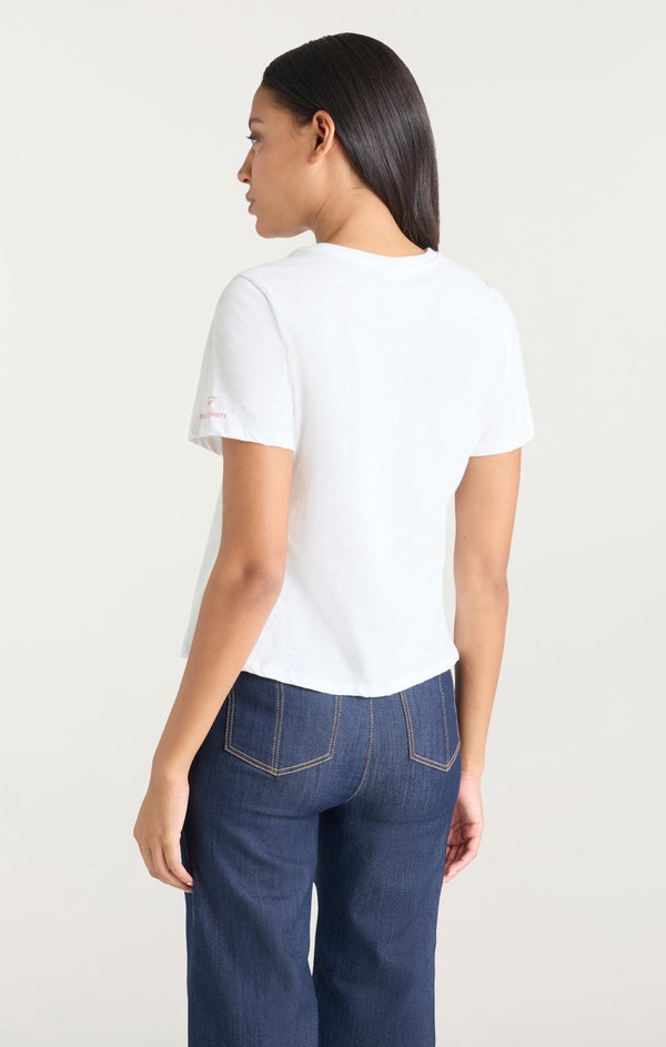 Sept Cinq Heat Set Game Day Shrunken Tee Knit Top