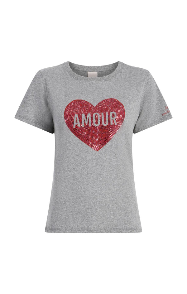 sept cinq Heatset Amour Heart Tee Knit Top