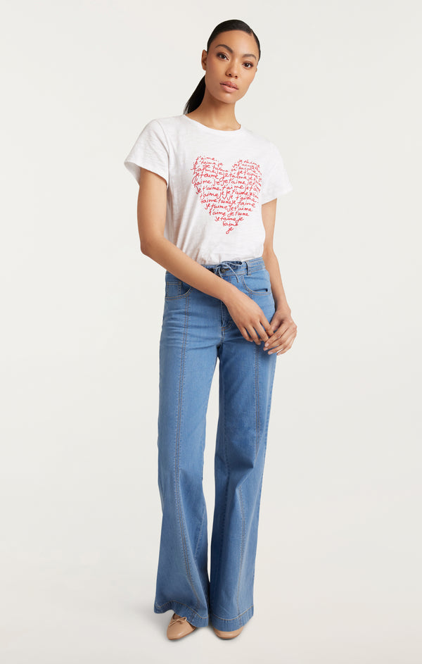 Sept Cinq Je T'aime Heart Tee Tees