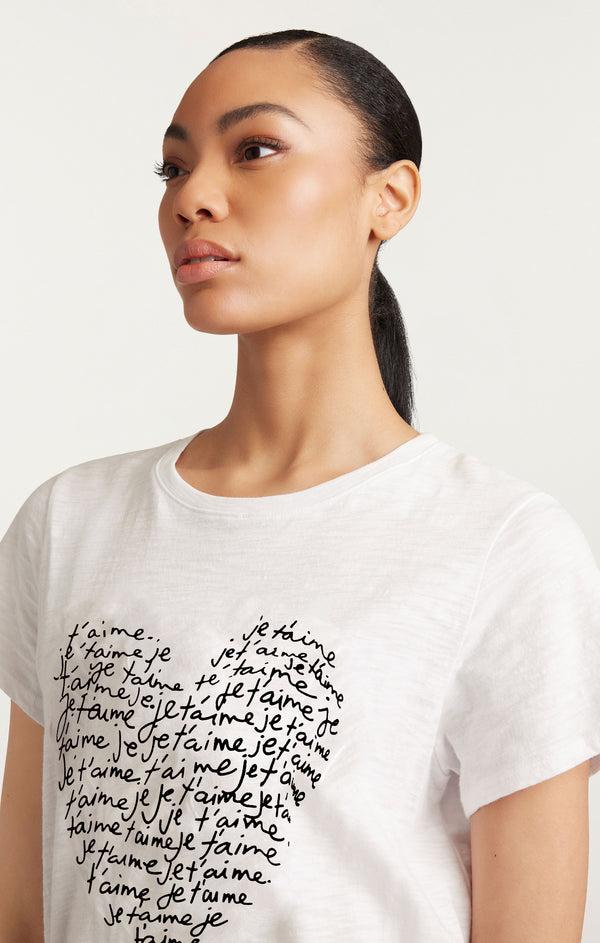 Sept Cinq Je T'aime Heart Tee Tees