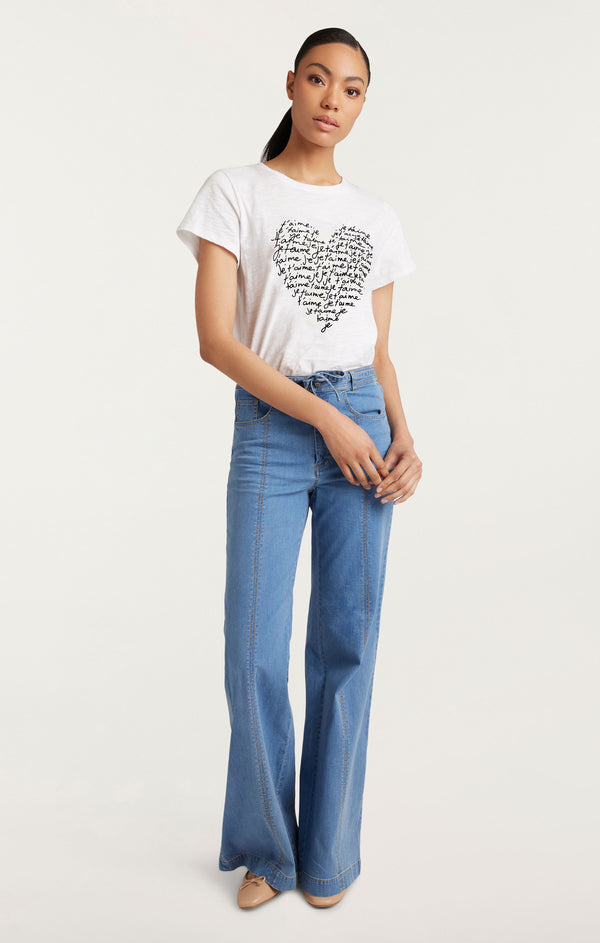 Sept Cinq Je T'aime Heart Tee Tees