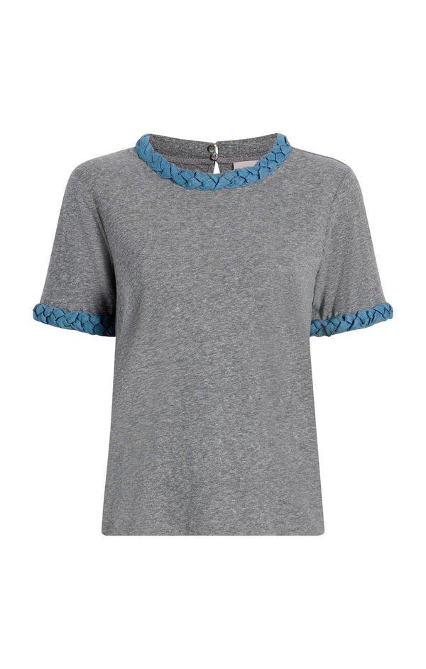 sept cinq Jean Braided Tee Knit Top