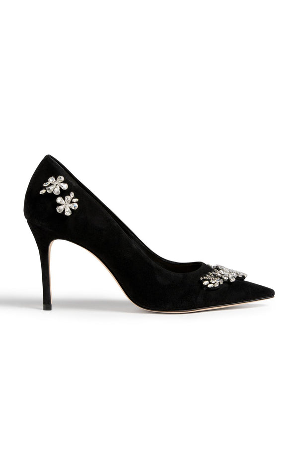 sept cinq Jodie Crystal Applique Pump Heel