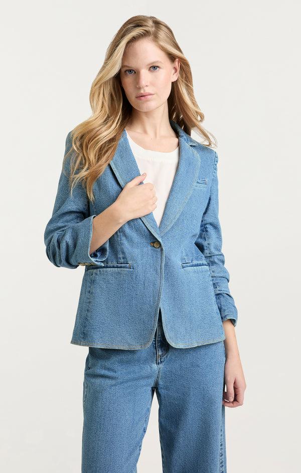 Sept Cinq Khloe Jean Blazer Jacket