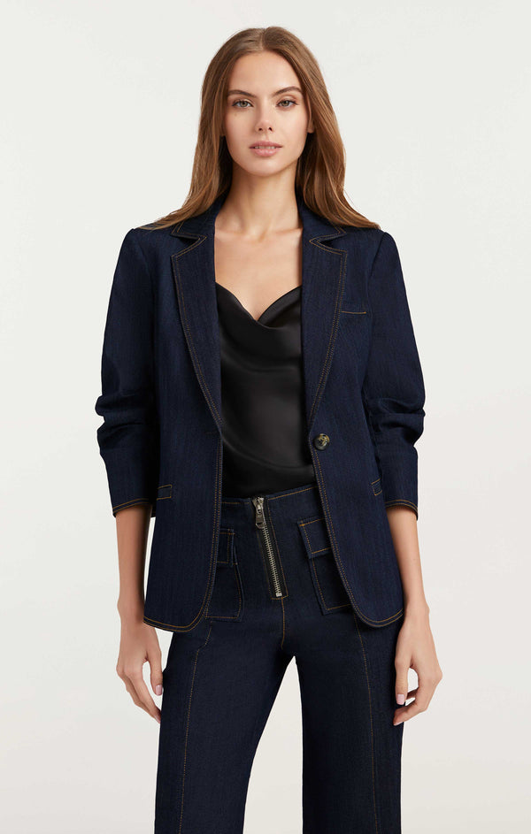Sept Cinq Khloe Jean Blazer Jackets