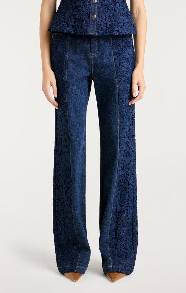 Sept Cinq Lace Combo Francine Jeans Pants