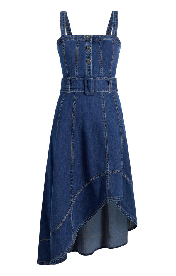 Sept Cinq Larsa Jean Dress Dress