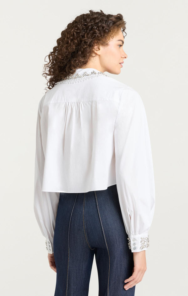 Sept Cinq Layered Gemstone Selina Top Woven Tops