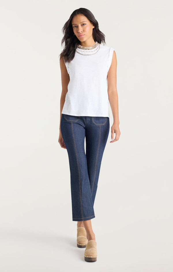 Sept Cinq Layered Necklace Bella Tee Knit Top