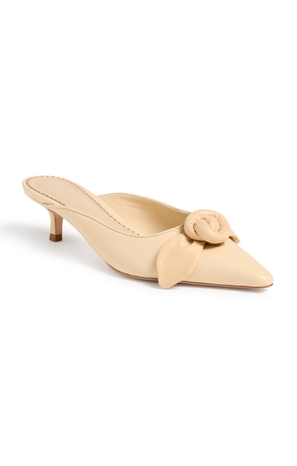 Sept Cinq Layla Knotted Rose Kitten Heel Heel