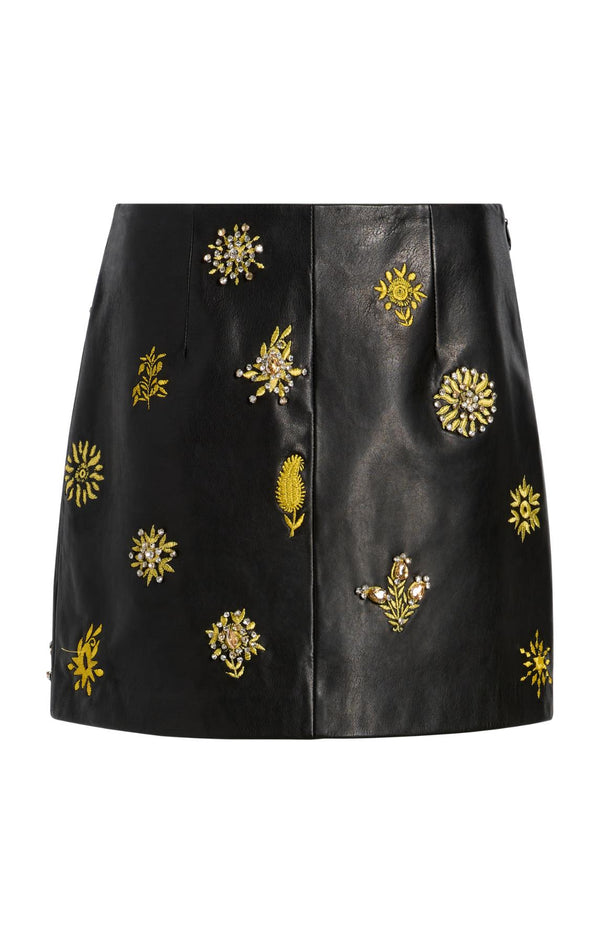 sept cinq Leila Leather Doris Skirt Skirt