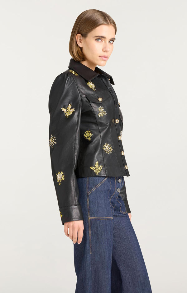 Sept Cinq Leila Leather Sarita Jacket Jacket