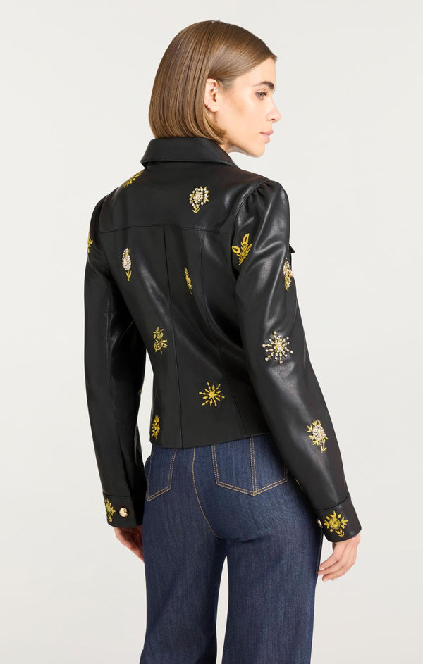 Sept Cinq Leila Leather Sarita Jacket Jacket