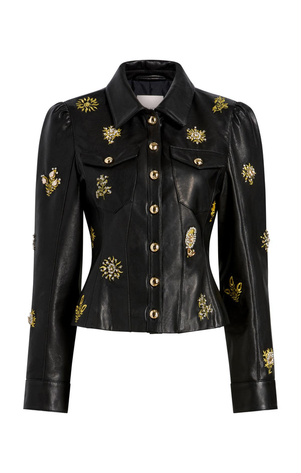 sept cinq Leila Leather Sarita Jacket Jacket