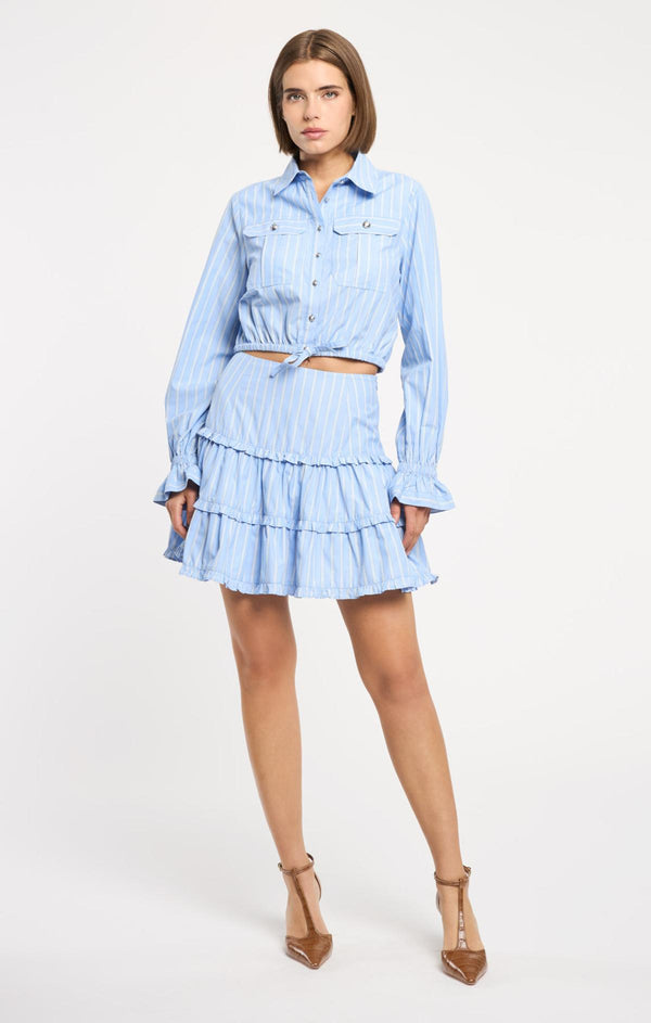 Sept Cinq Lili Stripe Thea Skirt Skirt