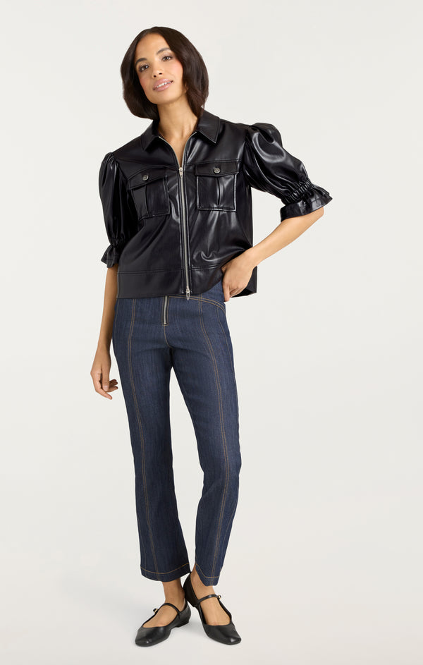 Sept Cinq Lite Vegan Leather Holly Jacket Jackets