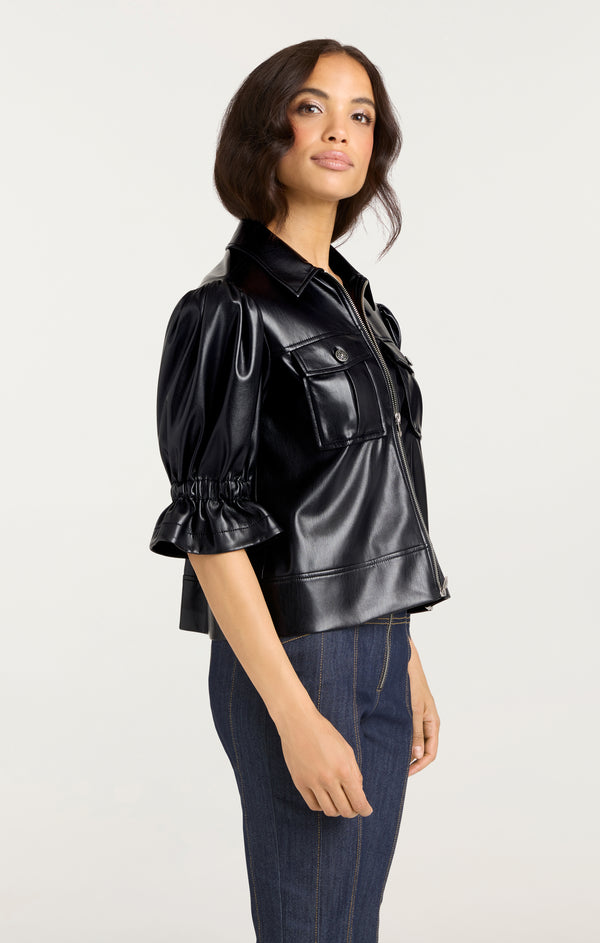 Sept Cinq Lite Vegan Leather Holly Jacket Jackets