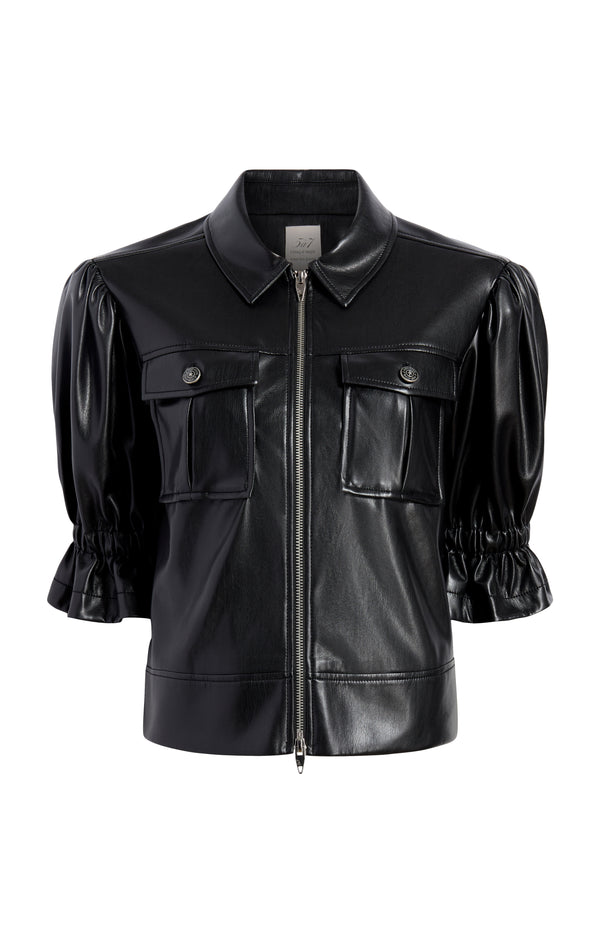 Sept Cinq Lite Vegan Leather Holly Jacket Jackets