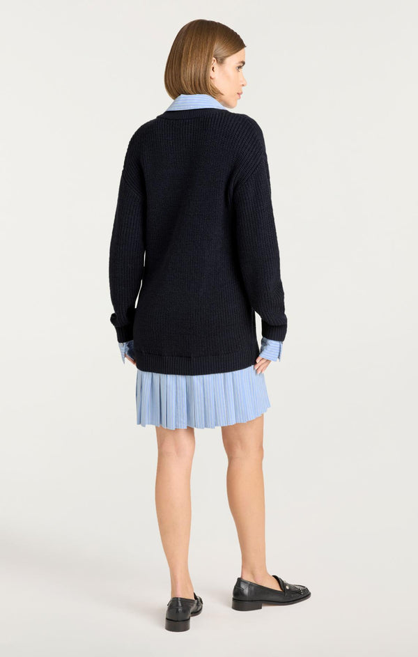 Sept Cinq Loreli Combo Dress Sweater Knits