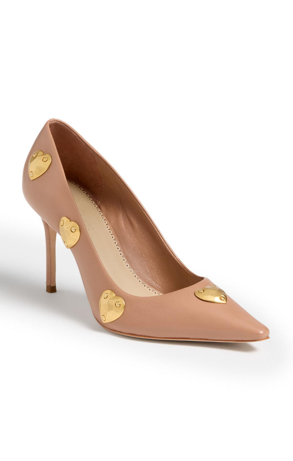 Sept Cinq Luna Metal Hearts Pump Heel