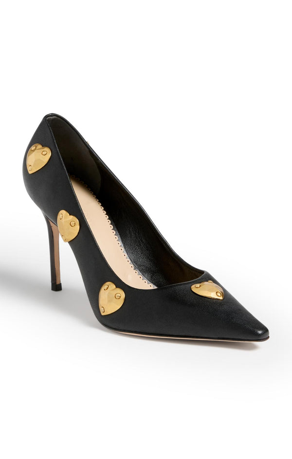 Sept Cinq Luna Metal Hearts Pump Heel