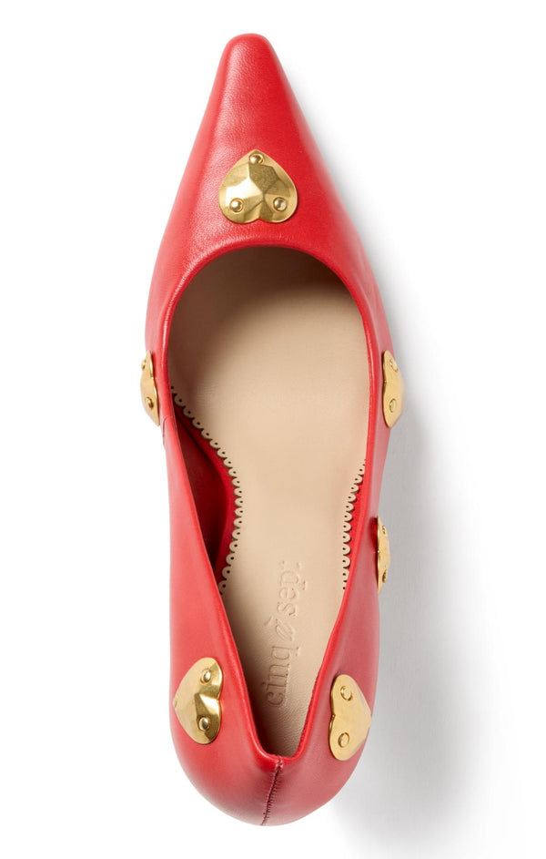 Sept Cinq Luna Metal Hearts Pump Heel