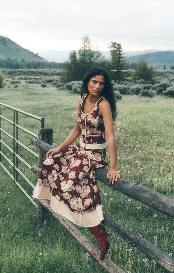 Sept Cinq Mae Bouquet Rowena Top Woven Tops