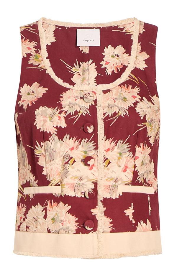 sept cinq Mae Bouquet Rowena Top Woven Tops