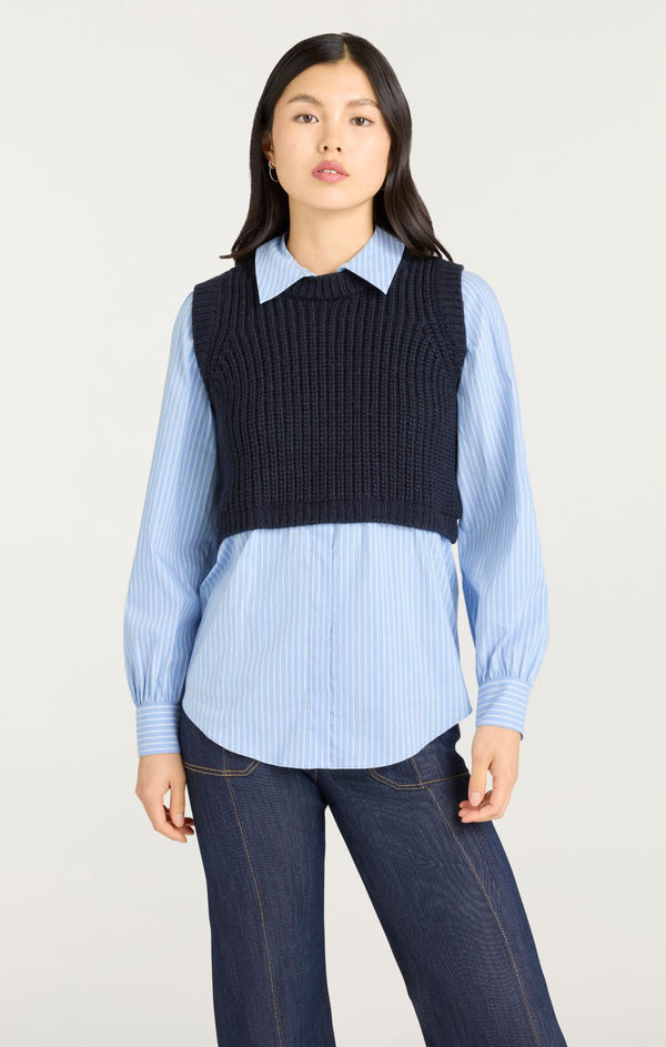 Sept Cinq Mara Shaker Pullover Sweater Knits