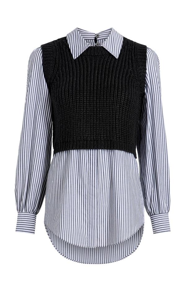 sept cinq Mara Shaker Pullover Sweater Knits