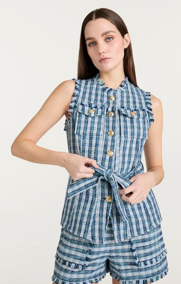 Sept Cinq Matilda Tweed Reenee Vest Vest