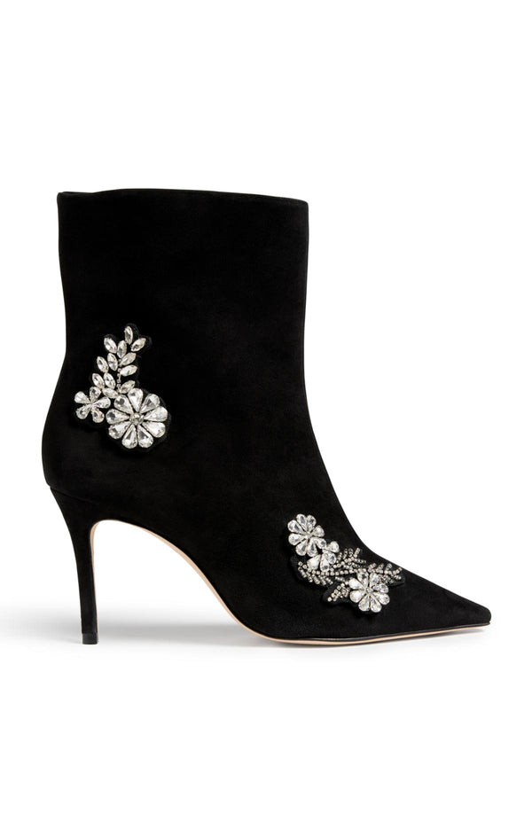 sept cinq Mia Crystal Applique Ankle Heel Boot