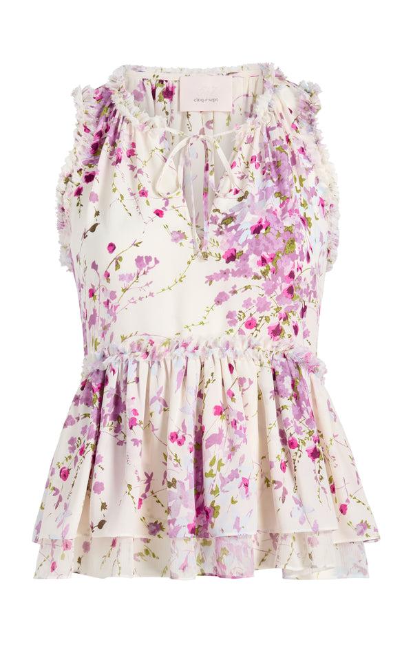 sept cinq Midsummer Bloom Messina Top Woven Tops