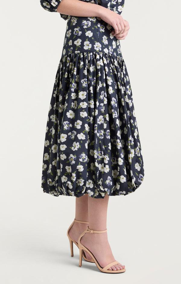 Sept Cinq Mini Tossed Poppies Ellah Skirt Skirt