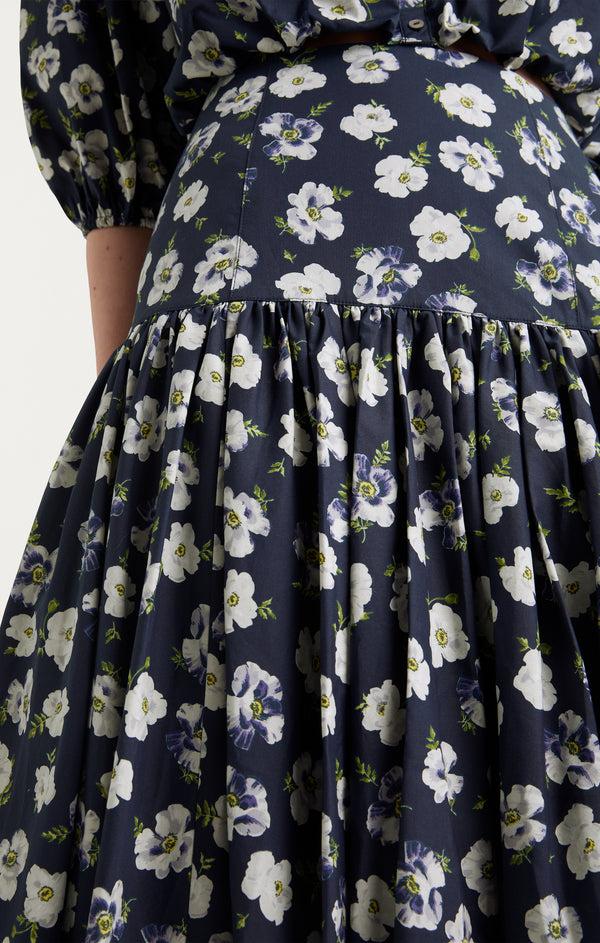 Sept Cinq Mini Tossed Poppies Ellah Skirt Skirt