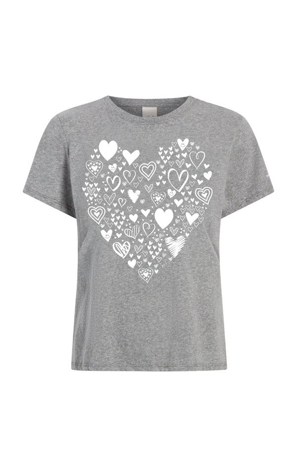 sept cinq Multi Heart Tee Knit Top