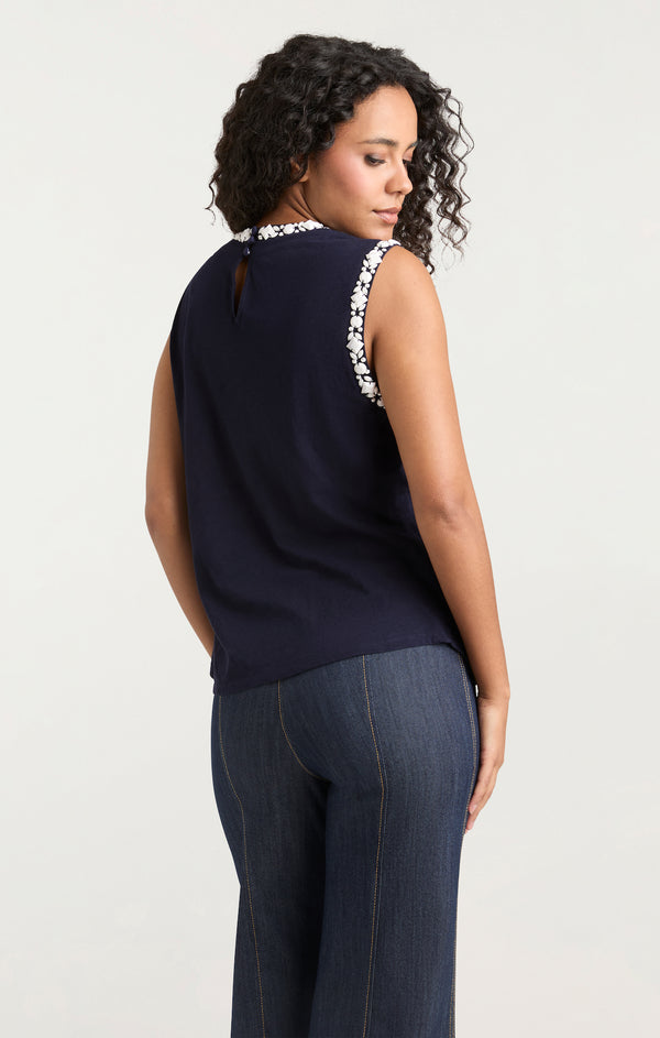 Sept Cinq Opaque Stone Blaine Tee Knit Top