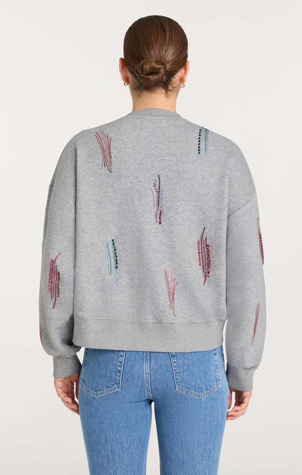 Sept Cinq Paillette Whirl Brandy Pullover Knit Top