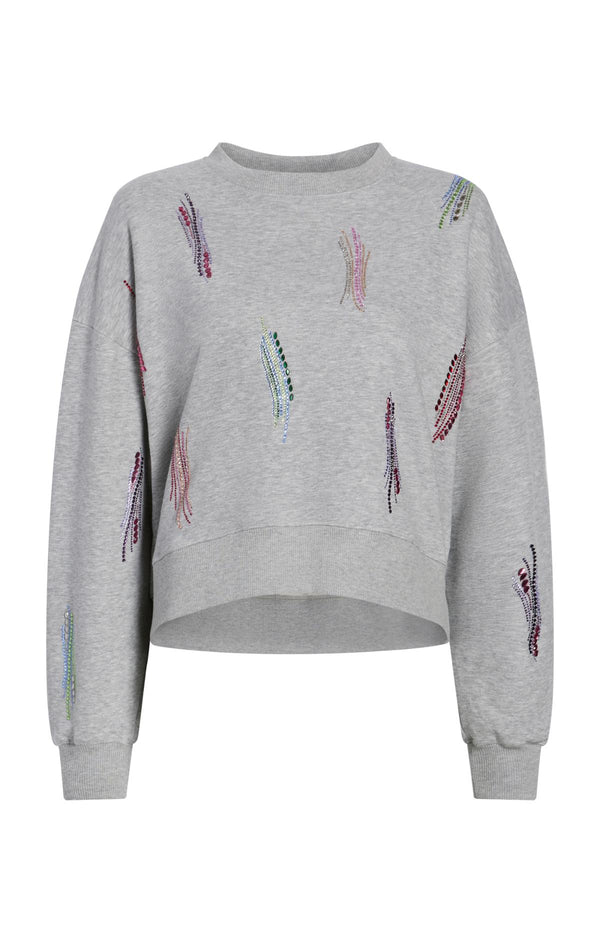 sept cinq Paillette Whirl Brandy Pullover Knit Top