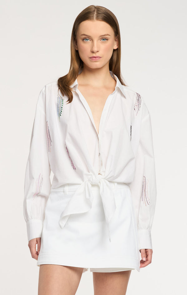 Sept Cinq Paillette Whirl Marianna Top Woven Tops