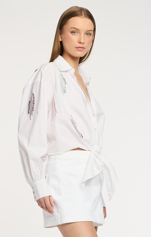 Sept Cinq Paillette Whirl Marianna Top Woven Tops