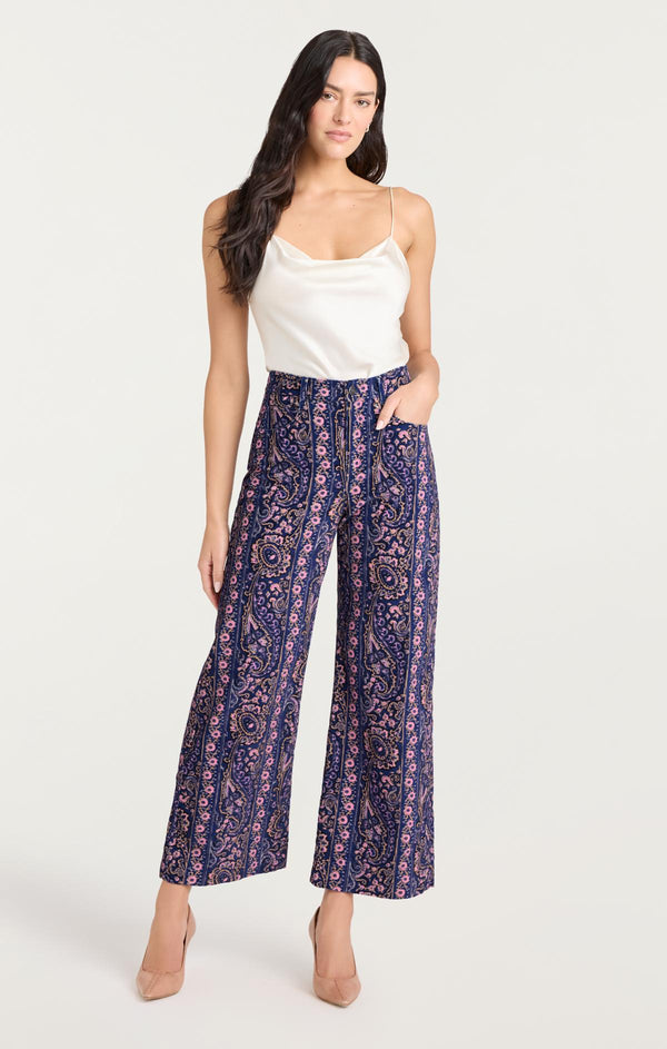 Sept Cinq Paisley Velveteen Betsey Pant Pants